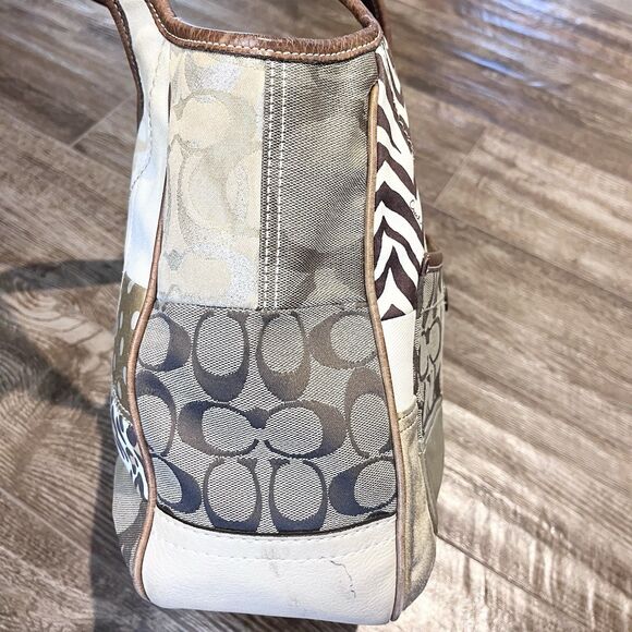 Vintage Coach 10810 Patchwork Ergo Brown Multi Hobo shoulder bag purse Rare - Picture 13 of 16